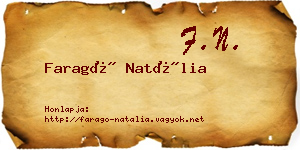 Faragó Natália névjegykártya
